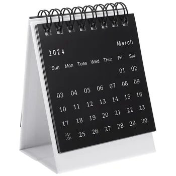 Календарь месяца в офисе Удобный настольный календарь на 2024 год Мини-календарь Маленький английский календарь Украшение