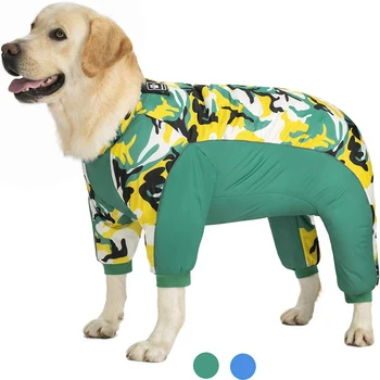 Водонепроницаемая куртка для собак среднего размера с зимней флисовой подкладкой, теплый комбинезон для собак, одежда, полностью закрывающая живот