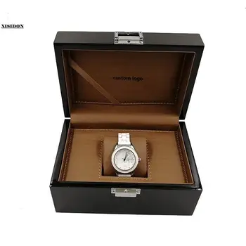 Высококачественная краска для выпечки, Часы известного бренда, Подарочная Деревянная коробка для хранения часов, упаковка с логотипом, Водонепроницаемые часы 904l на заказ