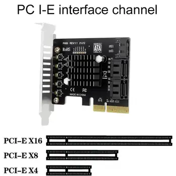 PCIe К 5-портовой плате контроллера SATA3.0 с чипом Jmb585 Полной/половинной высоты PCIe X4 К плате расширения SATA3.0 для Windows / Linux / Mac OS