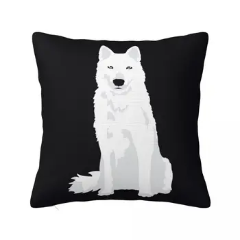милый белый Сибирский Хаски sweet white Snow dog Throw Pillow Рождественские Наволочки Диванные Подушки