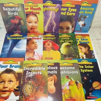 24 книги по английскому языку, учебные пособия по естественным наукам, развивающие игрушки, английские книги Монтессори для чтения детьми