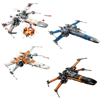 Истребитель X-wing от Poe Dameron, совместимый с 75273 Star Toys, строительные блоки, кирпичи, развивающие игрушки для детей, Рождественский подарок
