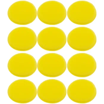 Поролоновые желтые губки для полировки автомобиля воском 100 *6 мм из полиэстера с мелкими порами, 12 штук, распродажа 2018 года, универсальная новинка