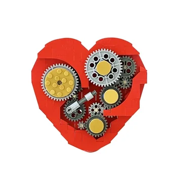Gobricks MOC Заводное сердце, кирпичи, Конвейерное время, Набор строительных блоков, развивающие игрушки на День Святого Валентина, подарок-сюрприз