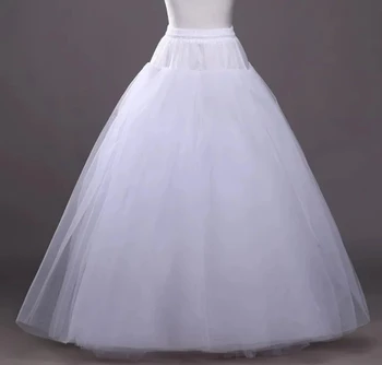 Кринолин с 6 обручами, длинная свадебная нижняя юбка для бального платья, нижняя юбка-полукомбинезон, свадебные аксессуары, бесплатная доставка, в наличии на складе