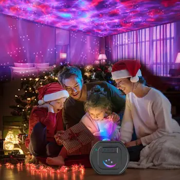 Рождественский проектор, совместимый с Bluetooth, ночник, музыка, проектор звездного неба, декоративный светильник, Рождественский подарок