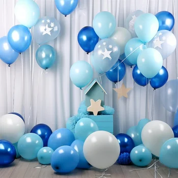 114 шт. компл 10 Дюймовые Синие латексные воздушные шары на День рождения Для вечеринки по случаю Дня рождения Воздушные шары для вечеринок Воздушные шары для вечеринок Латексные Воздушные шары для вечеринок Латексный воздушный шар