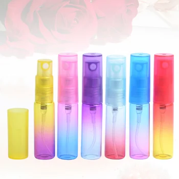 Пустые стеклянные бутылки из-под спрея, бутылочки многоразового использования объемом 5 мл, распылители для макияжа градиентного цвета, контейнер для путешествий, парфюмерия (12 упаковок)