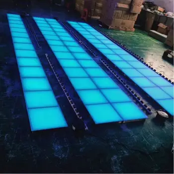 1шт игра dmx512 300*300 мм водонепроницаемый светодиодный подземный плиточный свет открытый сад дорожный парк светодиодный напольный светильник этап напольная плитка знак