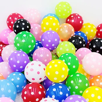 12-дюймовые воздушные шары с волнистой точкой, украшение из воздушных шаров на день рождения, утолщение, печать, круглый резиновый мяч, игрушки для детей
