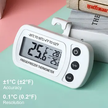 Цифровой термометр для морозильной камеры, Большой ЖК-водонепроницаемый термометр для холодильника, Магнитная спинка и крючок для кухни, домашнего ресторана