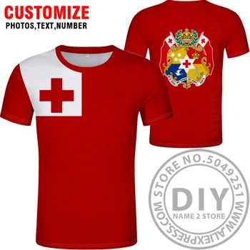 ТОНГА футболка diy бесплатно на заказ имя номер тонна Футболка национальный флаг для королевства страна колледж фотопечать текст логотип одежда