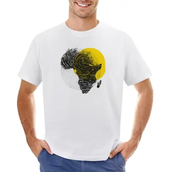 Футболка AFRICA WAVES больших размеров, быстросохнущие мужские винтажные футболки