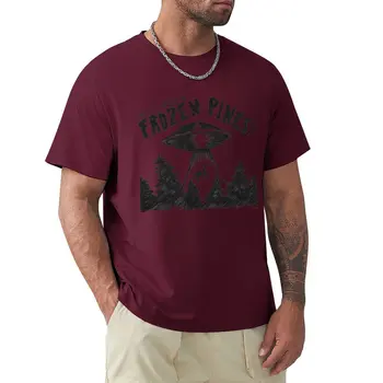 Футболка Frozen Pines, винтажная одежда, графическая футболка, мужские однотонные футболки