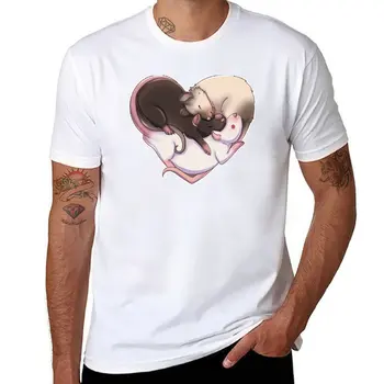 Новая футболка с крысиным сердцем, спортивная рубашка, эстетическая одежда, блузка с коротким рукавом, мужские высокие футболки