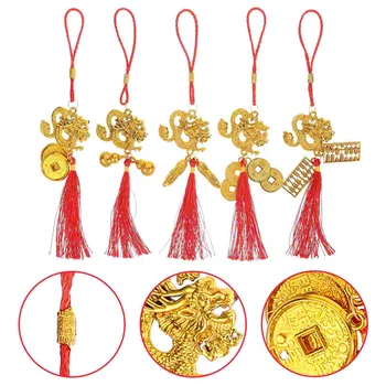 Китайский Новогодний кулон с кисточкой в виде дракона, Бонсай, подвесной кулон, Бонсай, Весенний фестиваль, украшение окна для вечеринки