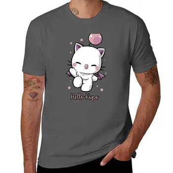 Новая футболка Hello Kupo, футболка с коротким рукавом для мальчиков, рубашка с животным принтом, корейская модная футболка оверсайз, футболка для мужчин