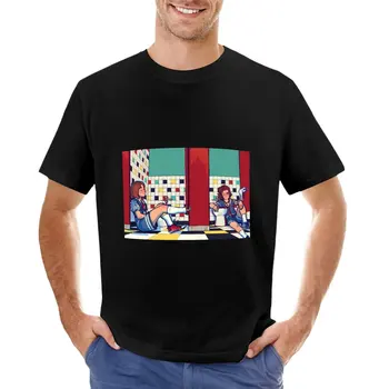 Футболка с изображением этой сцены, футболки с кошками, эстетическая одежда, одежда kawaii, футболки для мужчин большого и высокого роста