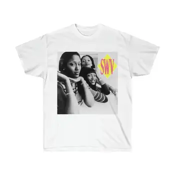 SWV Graphic Tee Унисекс, Ультра Хлопковая футболка 90-х, Винтажная графическая футболка 90-х, R &B Группа Sisters With Voices, футболка 90-х