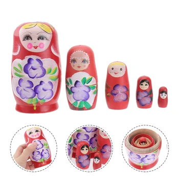 Куклы-гнездышки, русская матрешка, Рождественская кукла, деревянная укладка, детские развивающие Пингвины, игрушки для животных, Елка для детей