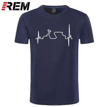 Хлопковая футболка REM, Забавные футболки Vespa Heartbeat, мужские футболки Harajuku, футболки в стиле хип-хоп, топы, уличная одежда Harajuku, Фитнес