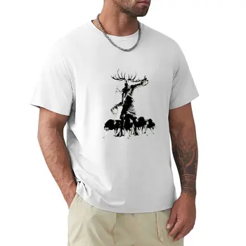 King of the Forest - Wolves - Фэнтезийная футболка, одежда для хиппи, мужские хлопчатобумажные футболки по индивидуальному заказу