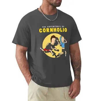 Футболка The Adventures of Cornholio с коротким рукавом, графические футболки тяжелого веса для мужчин