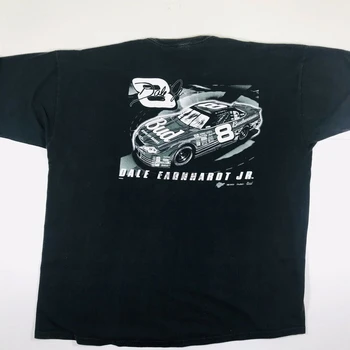 Винтажная футболка 90-х Dale Earnhardt Jr Burweiser Racing Black R, размер XXL