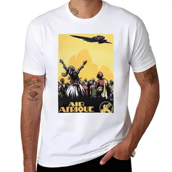 Новая линия авиакомпании AIR AFRIQUE из Бамако, Африка, Винтажная футболка для путешествий на самолете, эстетическая одежда, пустые футболки, Мужская футболка
