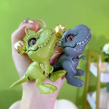 1 шт. Новая игрушка-брелок для ключей с укусом тираннозавра, креативный кулон с динозавром, пара подвесок для рюкзака, Маленький подарок