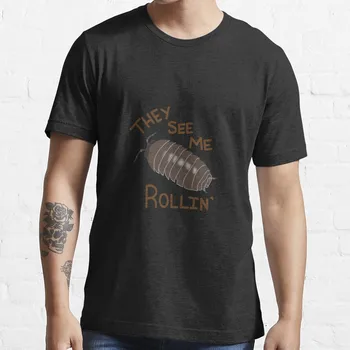 Футболка Roly Poly Rollin', короткие мужские футболки, мужские футболки с рисунком аниме