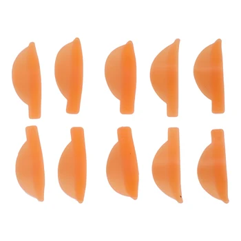 Силиконовые подушечки для завивки ресниц, 5 пар стержней для завивки, разных размеров, мягкие оранжевые, многоразовые для макияжа