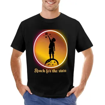 Reach for the stars - Оранжевая футболка, однотонная футболка, спортивные рубашки, футболки, короткие футболки для мужчин, хлопок