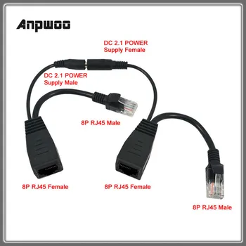 Новый кабель-адаптер POE, комплект разветвителей форсунок RJ45, экранированный лентой Пассивный источник питания по Ethernet 12-48v, Синтезатор, Сепаратор, объединитель
