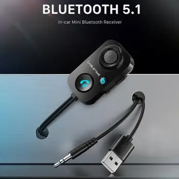 Автомобильный Bluetooth-совместимый приемник 5.0, автоматический BT-передатчик, USB 3,5 мм AUX аудио