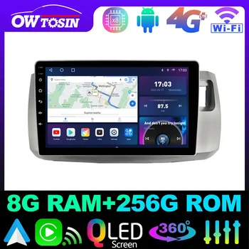 Owtosin QLED 1280*720 P 8 + 128 Г Android 12 GPS Автомагнитола Для Toyota Passo Sette Daihatsu Boon Perodua Alza 2008-2022 CarPlay DAB