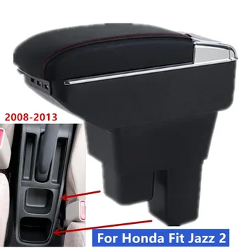 Для Honda Jazz Коробка для подлокотника Для Honda Fit Jazz 2 Автомобильный Подлокотник 2008 2009 2010 2011 2012 2013 Коробка для хранения подлокотника автомобильные аксессуары