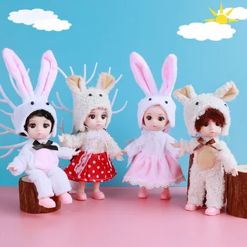 Кукольная одежда 16 см для 1/8 куклы Bjd Ob11, костюм, игрушки для девочек 