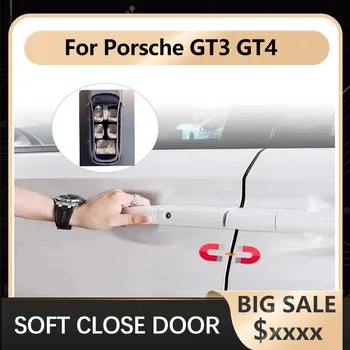 Умный автоматический электрический дверной замок для Porsche GT3 GT4, автоматическое мягкое закрытие двери, бесшумная автомобильная дверь