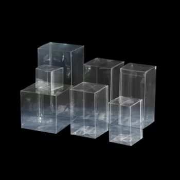 20 шт. / лот Коробка из ПВХ Прямоугольная прозрачная подарочная витрина Коробка для косметических изделий Упаковочная коробка Прозрачные пластиковые коробки 23 размера