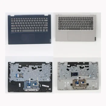 Новый Оригинальный Чехол для ноутбука Lenovo IdeaPad C340-14IWL C-cover с Клавиатурой, Подставкой для рук Chromebook и Тачпадом Темно-синего Серебристого цвета