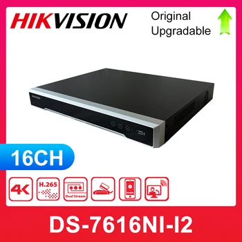 Оригинальный 8-Канальный 12-мегапиксельный Видеорегистратор Hikvision DS-7616NI-I2 с 2 SATA Сетевым Видеомагнитофоном H.265 + Hik-Connect и DDNS