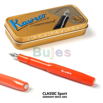 Kaweco CLASSIC Sport Limited, Новый цвет Fox Orange, Деловая высококачественная ручка, Костюм в железной коробке, Жестяная коробка, Авторучка